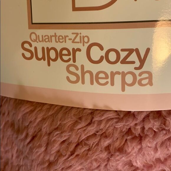Dittos Quarter-Zip Jacket Super Cozy Sherpa XLarge Pink Warm Soft Comfy Winter - Picture 3 of 13